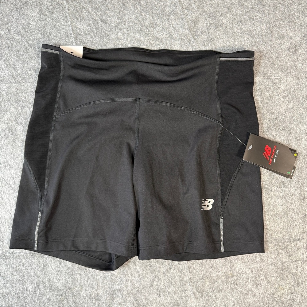 New Balance Impact Run 5" Shorts Women Large NB Dry Mesh Reflective NWT